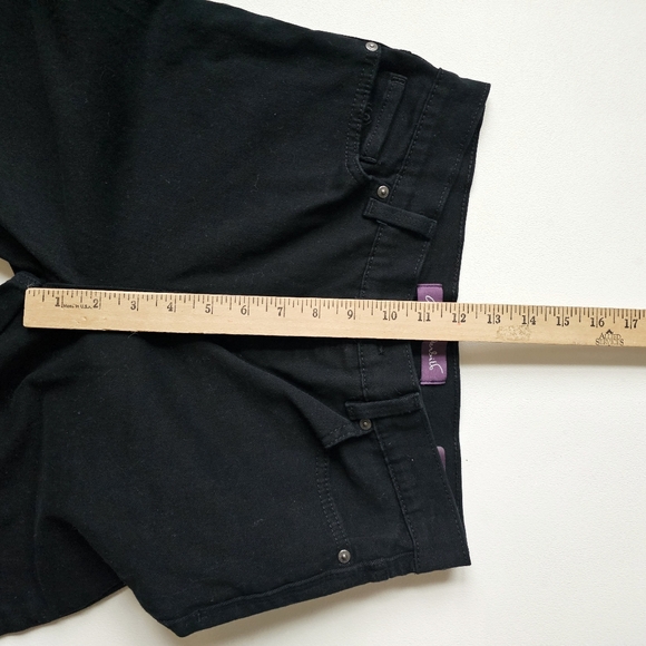 Gloria Vanderbilt Amanda Black Jeans Women’s 10P Petite Short Stretch Denim - Picture 9 of 11